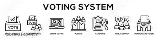 Fotografija Voting System web banner icon illustration concept
