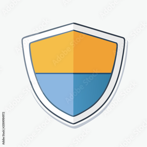 Free Download Shield Icon with Orange and Blue Sections - GFXLoad