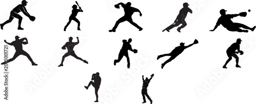 Konstfotografi Baseball Player Action Vector