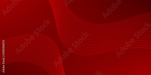 abstract wavy lines background. red gradations, banner background, wave line shape,memphis background.