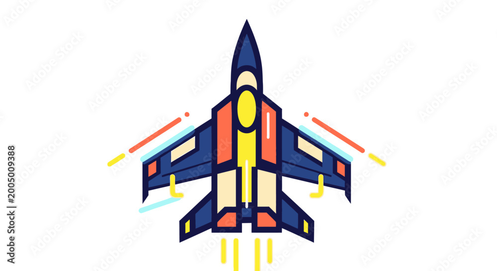 Fototapeta premium Fighter Jet Airplane Military.