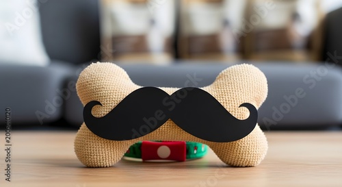 Happy father's day cute banana with mustache festive celebration