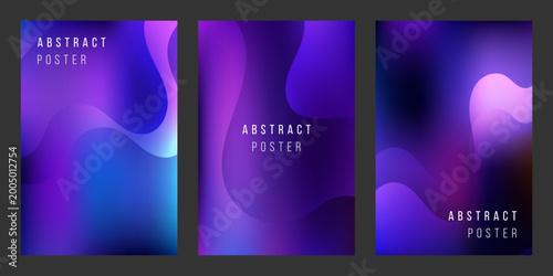 Abstract purple blue gradient background with soft organic fluid flowing shapes