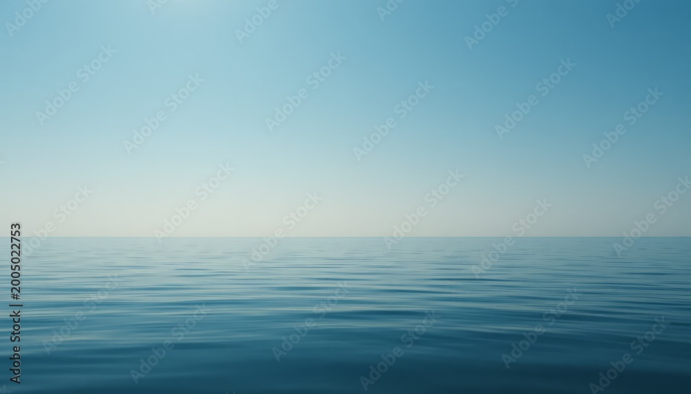 Fototapeta premium Calm Sea Horizon Minimal Nature Background