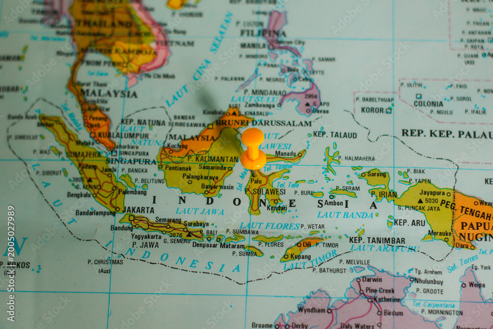 Obraz premium Map of the Indonesian archipelago