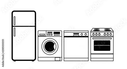 washing machine vector illustration