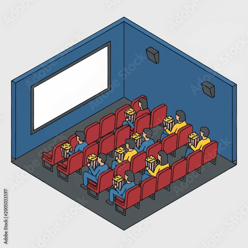 People sitting in a movie theater.