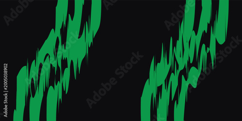 Tableau sur toile Abstract background with vertical green and black stripes