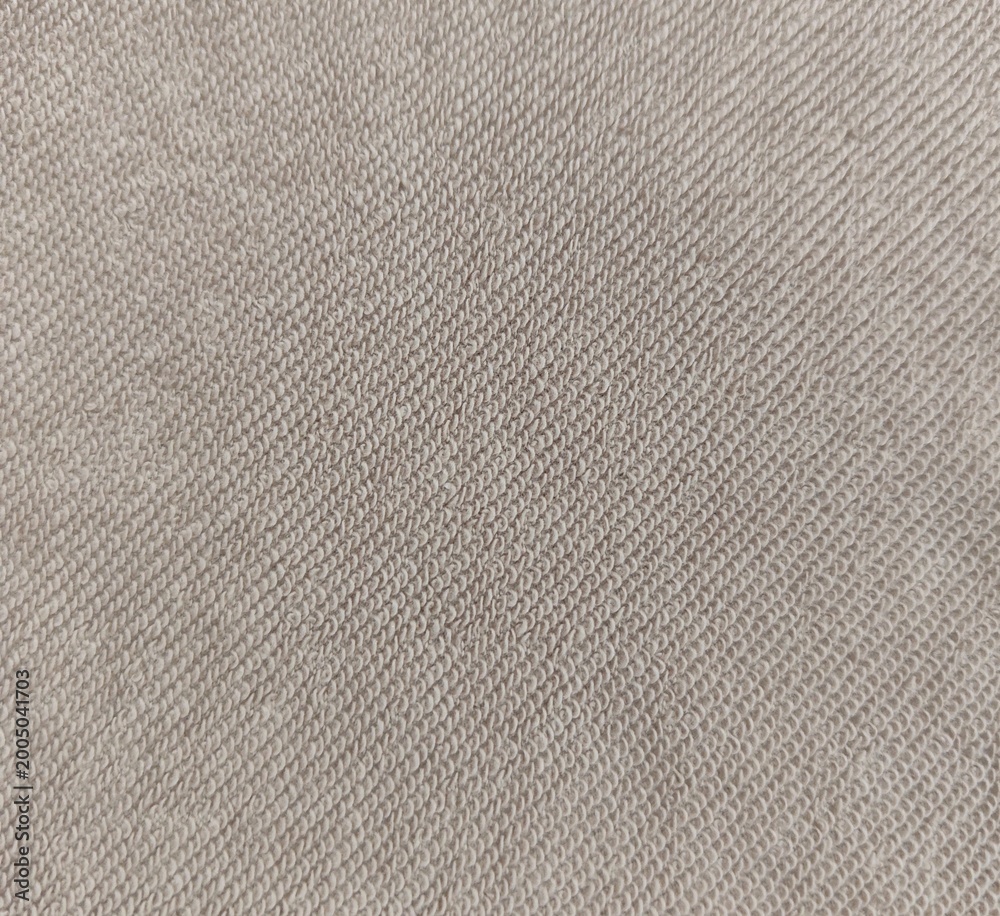 Fototapeta premium Baby tarry fabric in side. Brown colour knit fabric texture.