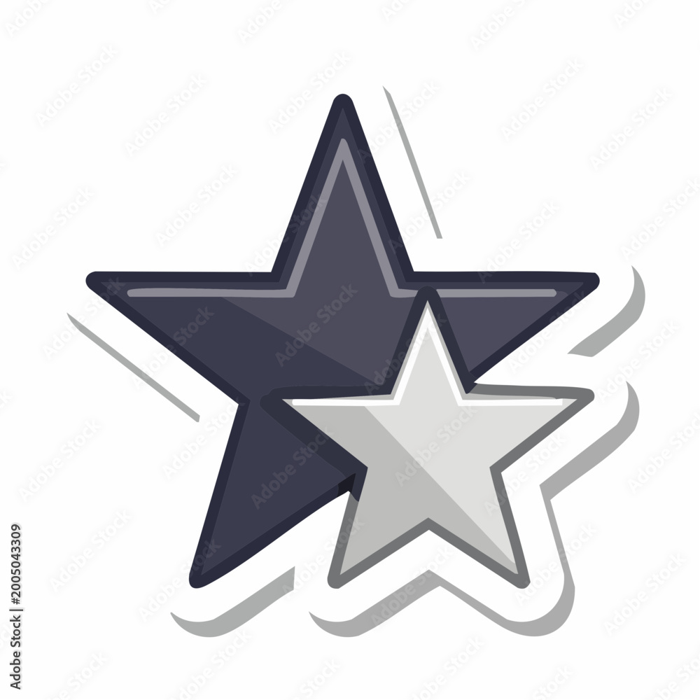 Fototapeta premium Two Stars Icon
