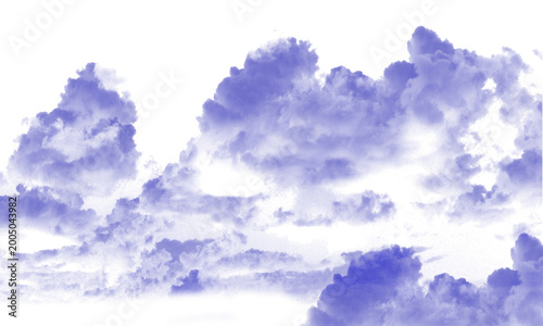 Quadro su tela Abstract Purple Clouds Transparent Background PNG for Graphic Design and Creativ