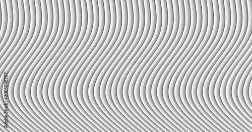 Foto Abstract grayscale wavy lines background with 3d undulating pattern texture