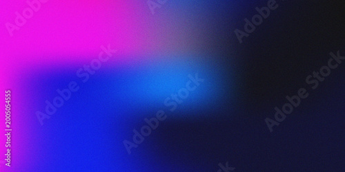 Abstract vibrant grain texture background with blue and purple neon gradient, grainy noise overlay for retro aesthetic design