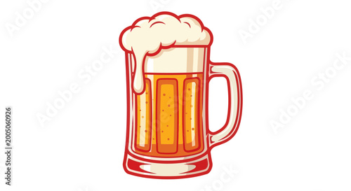 Foto Frothy Beer Mug Illustration