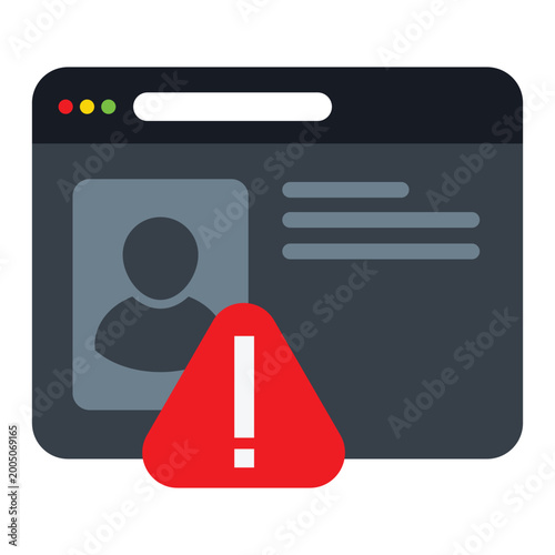 Account banned icon design. Vector Design
