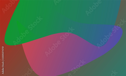 Abstract Vibrant Wave Background with Gradient Mesh and Fluid Organic Shapes