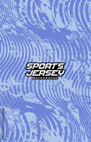 Abstract blue wavy grunge background for sports jersey