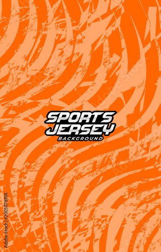 Abstract orange wavy grunge background for sports jersey
