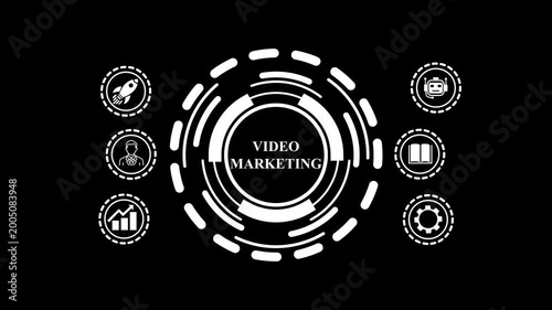 4k Video Marketing Connectivity Motion Graphics.4k animated modern technology.4k motion video,4k