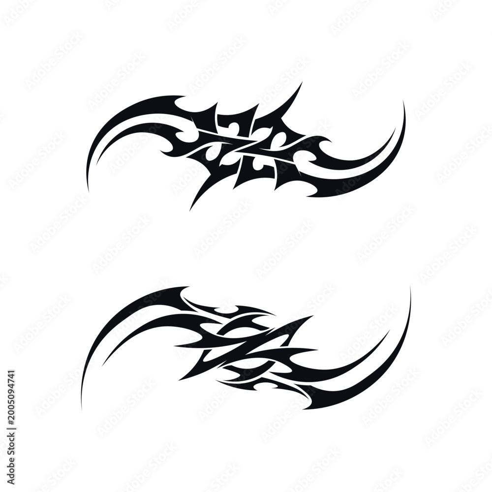 Fototapeta premium Ethnic tribal vintage logo and icon vector design with decorative traditional motifs style