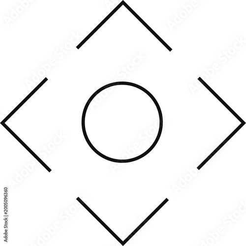 Bild auf Leinwand Fullscreen expand resize icons set with focus frame alignment move symbols interface UI controls minimal outline vector collection isolated on transparent background