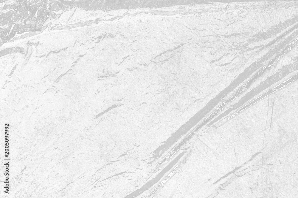 Fototapeta premium Transparent plastic wrap texture overlay isolated on PNG background.