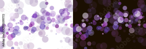 Εκτύπωση καμβά PNG image of Abstract glowing purple circles create a festive artistic pattern o