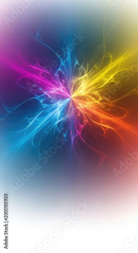 Ethereal abstract art showcasing radiant, vibrant gradients and swirling light, symbolizing inner energy and metaphysical harmony, meditation, mystic, ethereal