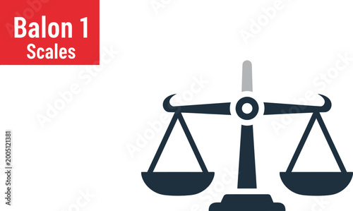 Scales icon serves as a visual symbol for legal balance and judicial fairness within a professional institutional design framework.