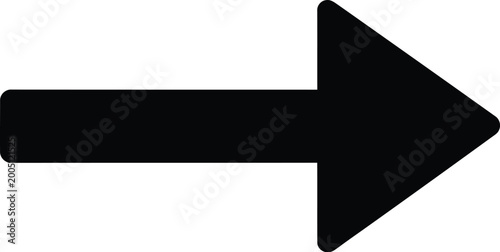 Arrow icon points towards the right direction to indicate progression or navigation in a clean design.