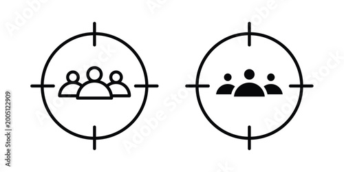 Photos Focus group icon symbol vector set. Design Illustrations
