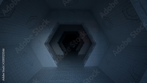 Tableau sur toile Dark Corridor No Escape
