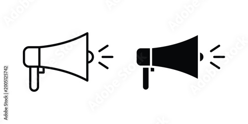 Loud Speaker icon symbol vector set. Design Illustrations