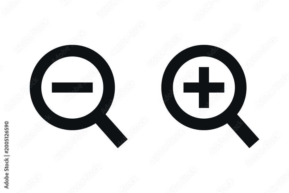 Obraz premium plus minas zoom in out icon vector illustration design