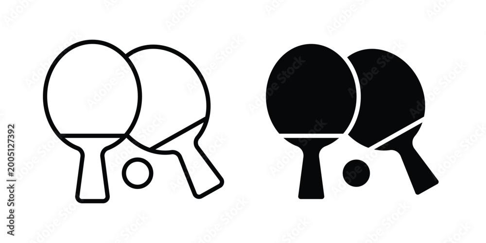 Fototapeta premium Ping pong icon symbol vector set. Design Illustrations