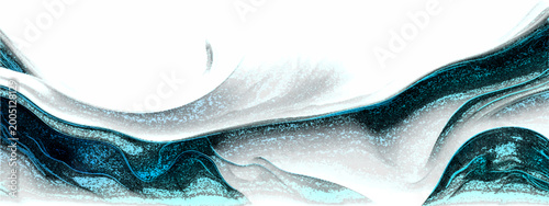 фотографія Vector Abstract Fluid Art Depicting Flowing Teal Hues Creating Sense Movement and Serenity
