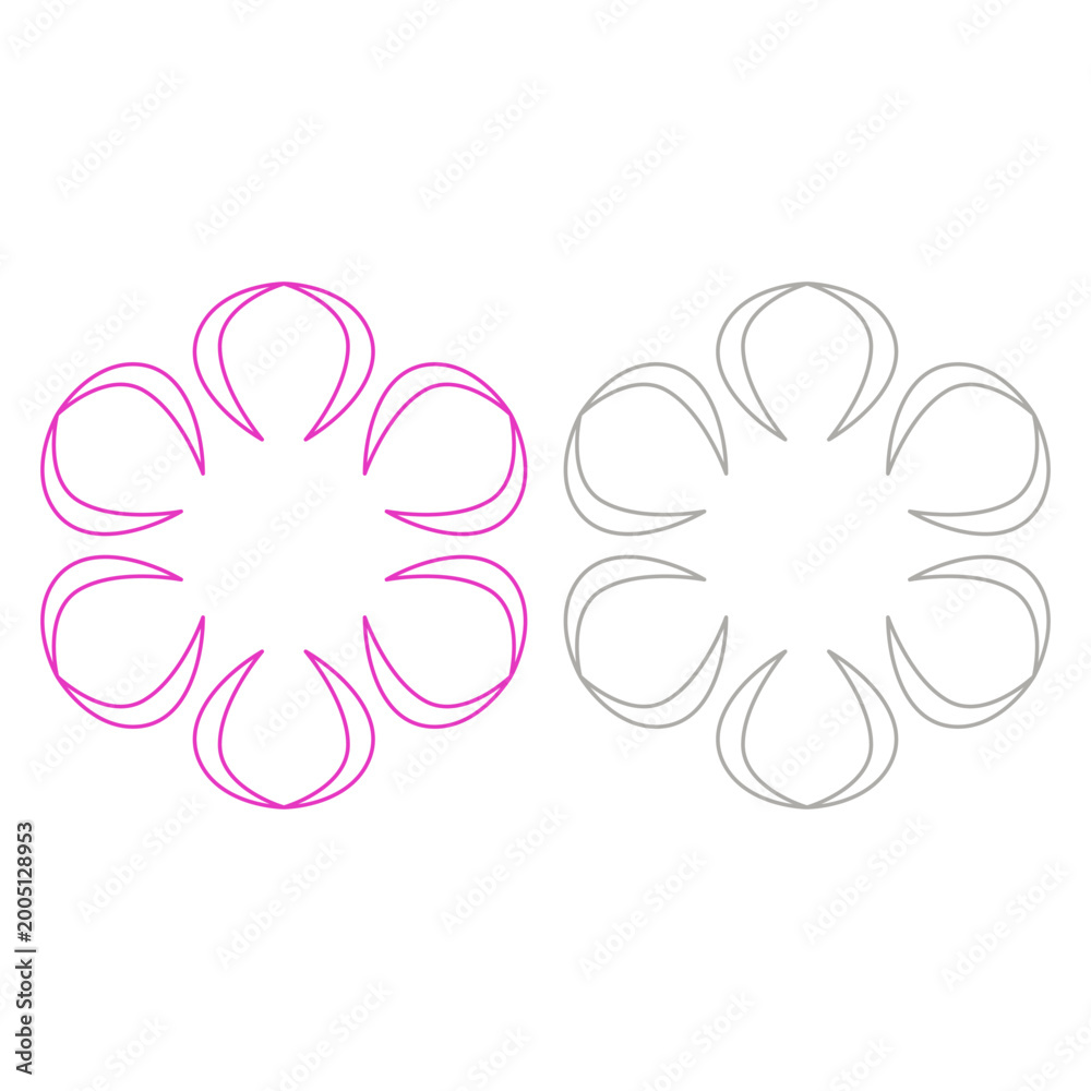Fototapeta premium Luxury Mandala Collection isolated on White