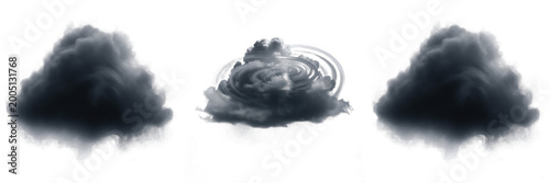 Bild auf Leinwand ramatic Dark Storm Clouds Sky Overlay PNG Transparent Background for Weather For