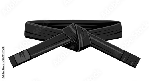 Obraz na plátně Black Belt Martial Arts Achievement Symbol