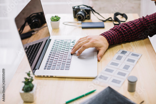 businessman working on laptop