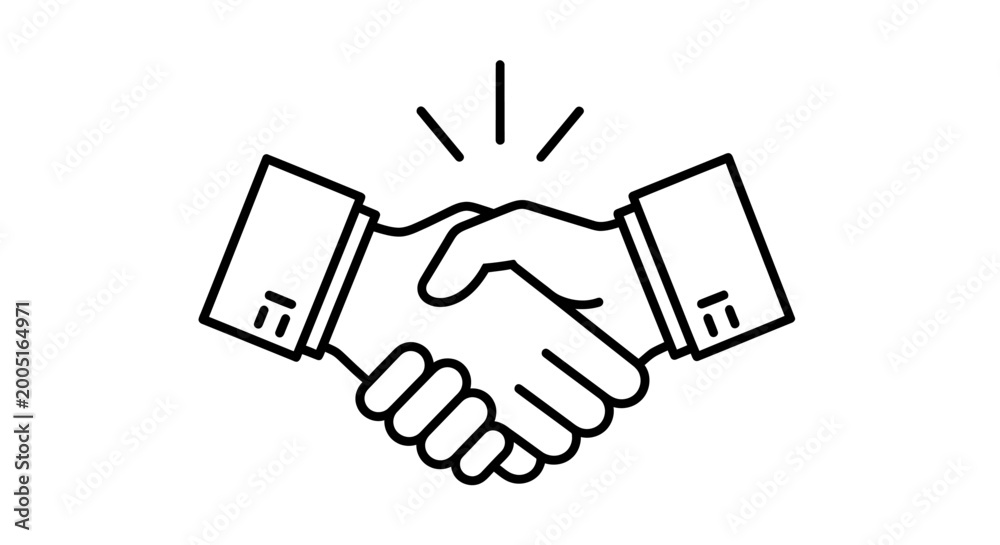 Obraz premium Two hands clasped in a firm handshake symbolizing partnership and agreement in a professional setting.