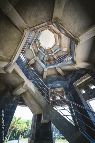 Tableau sur toile Yilan, Taiwan - July 9, 2018: Octagonal observatory of Toucheng Forest Park is a famous attraction spot in Yilan, Taiwan