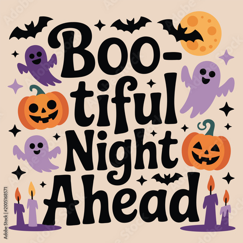 Boo-tiful night ahead with ghosts, pumpkins, bats, and candles