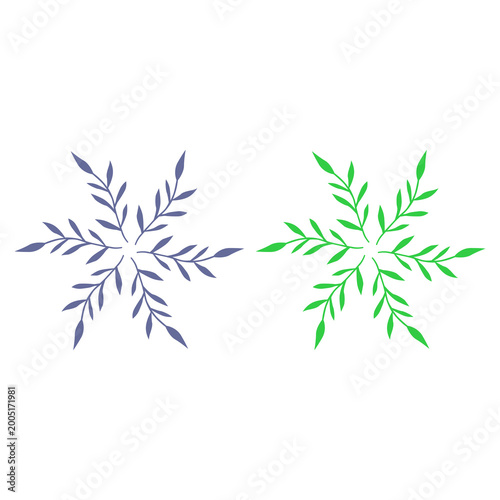 Green Leaves Sign Symbol Logo Vector
