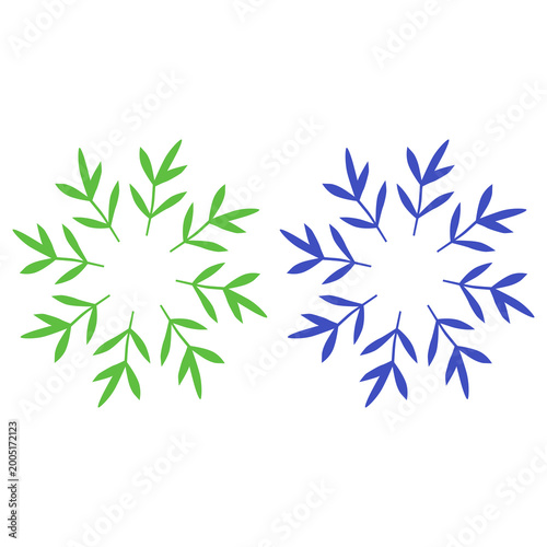 Green Leaves Sign Symbol Logo Vector