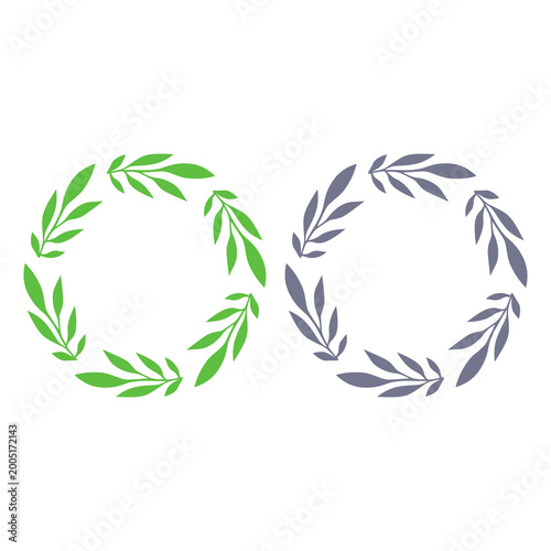 Green Leaves Sign Symbol Logo Vector
