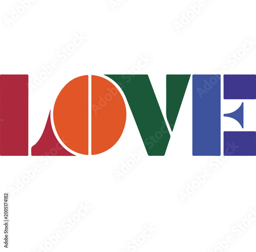 Vibrant colourful love vector design featuring playful shapes, hearts and smooth gradients, perfect for romantic branding, posters, social media cards and modern creative projects, fully editable