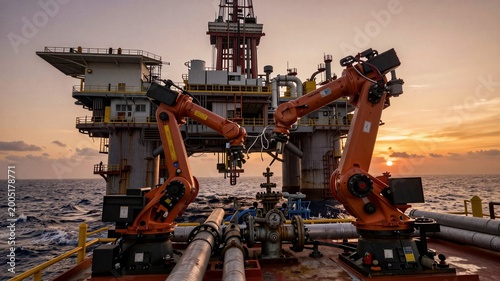 Oil Rig Robot Inspecting Platform