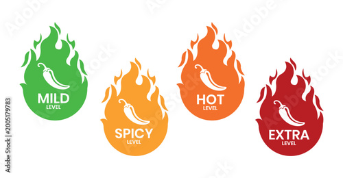 Fényképezés Red Chili Peppers Fire Flames icon