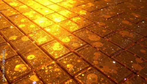 Shimmering gold, copper, bronze gradients Realistic metallic square patterns , palettes, design element, metallic